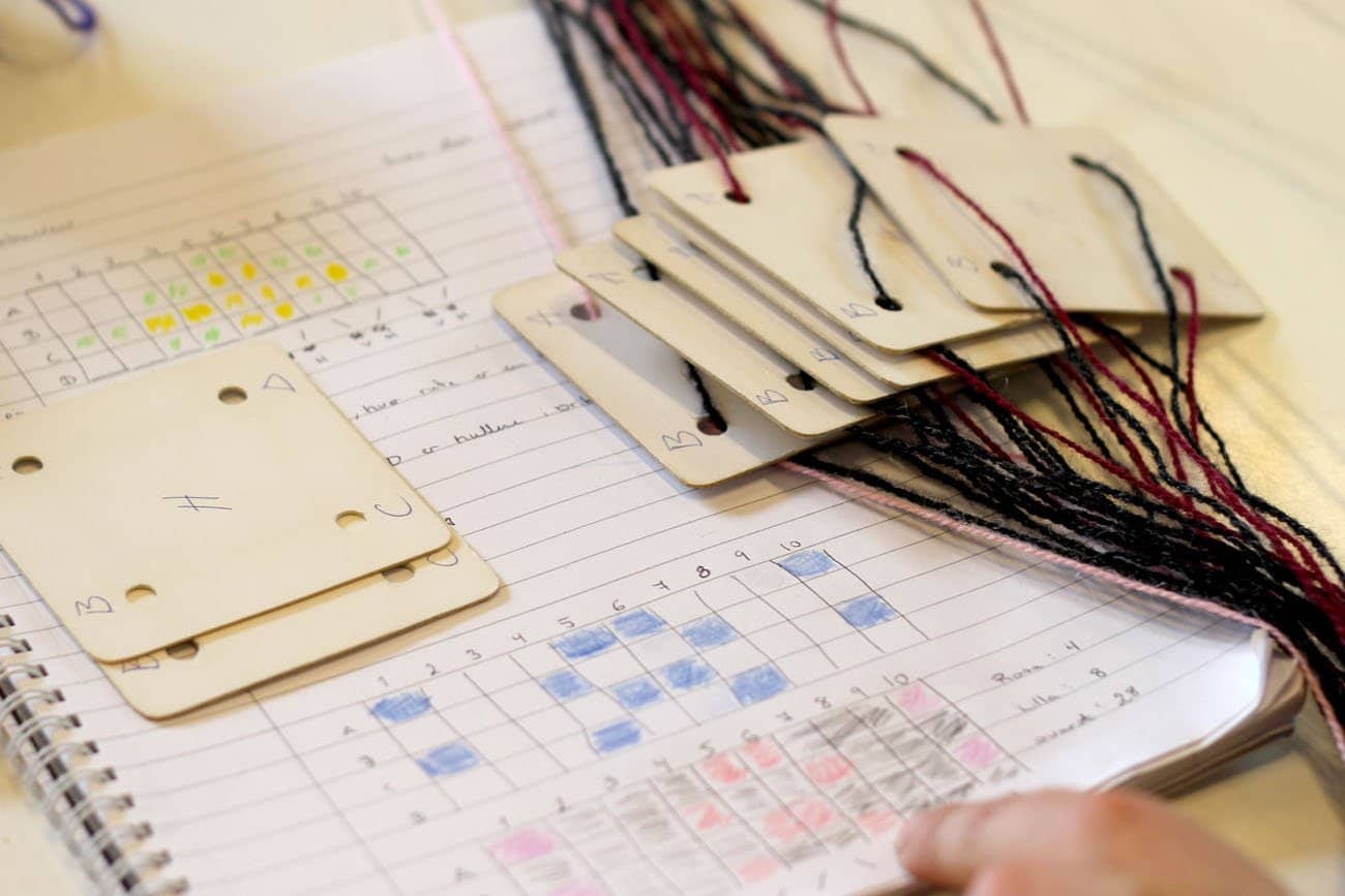 Monster til brikkevev. Tablet weaving pattern.