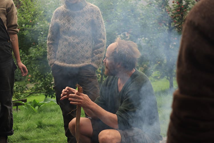 Course instructor Steven Dirven talking to students at Fosen Folk School